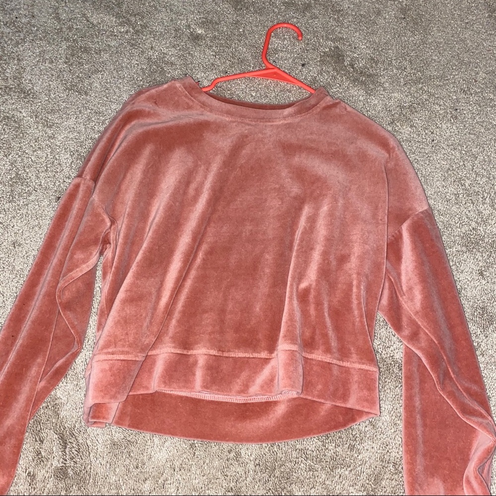 Forever 21 Pink Velvet crewneck